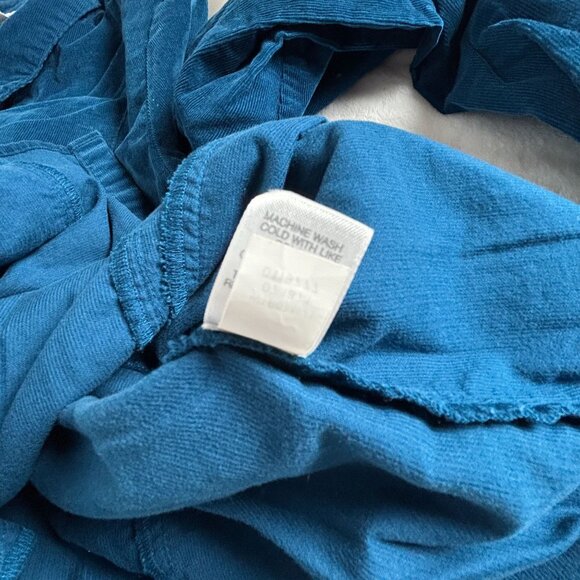 J. Jill Womens Blue Corduroy Button-Up Tunic Top Shirt Small Long Sleeve Casual - Picture 5 of 9